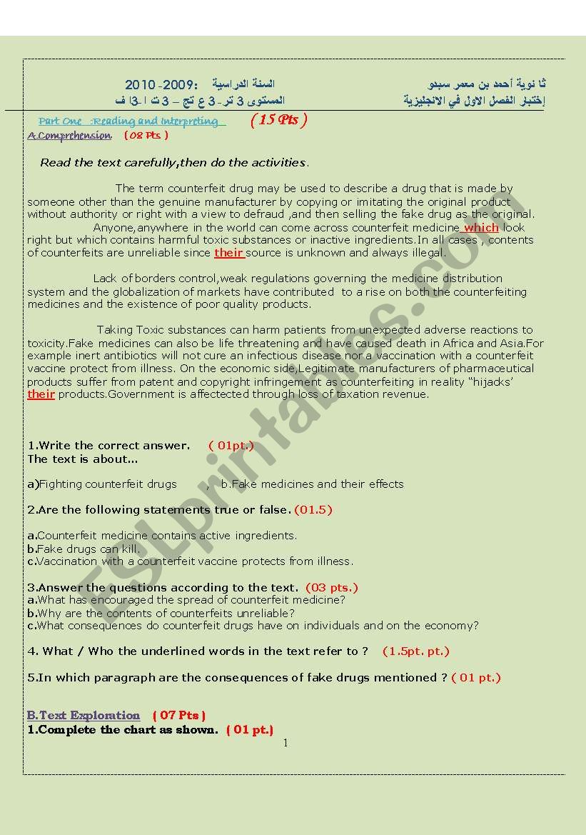 Test worksheet