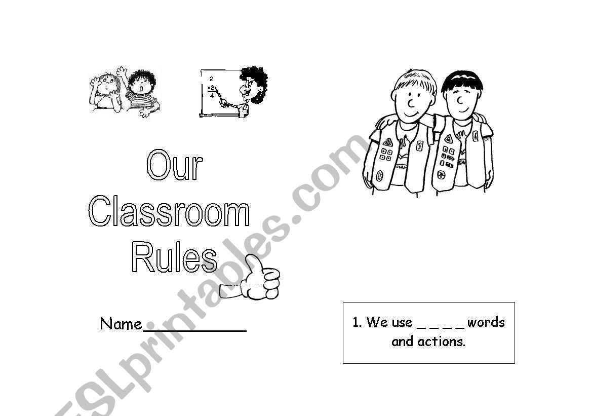 Classroom Rules Booklet , Part 2/2 (Editable)