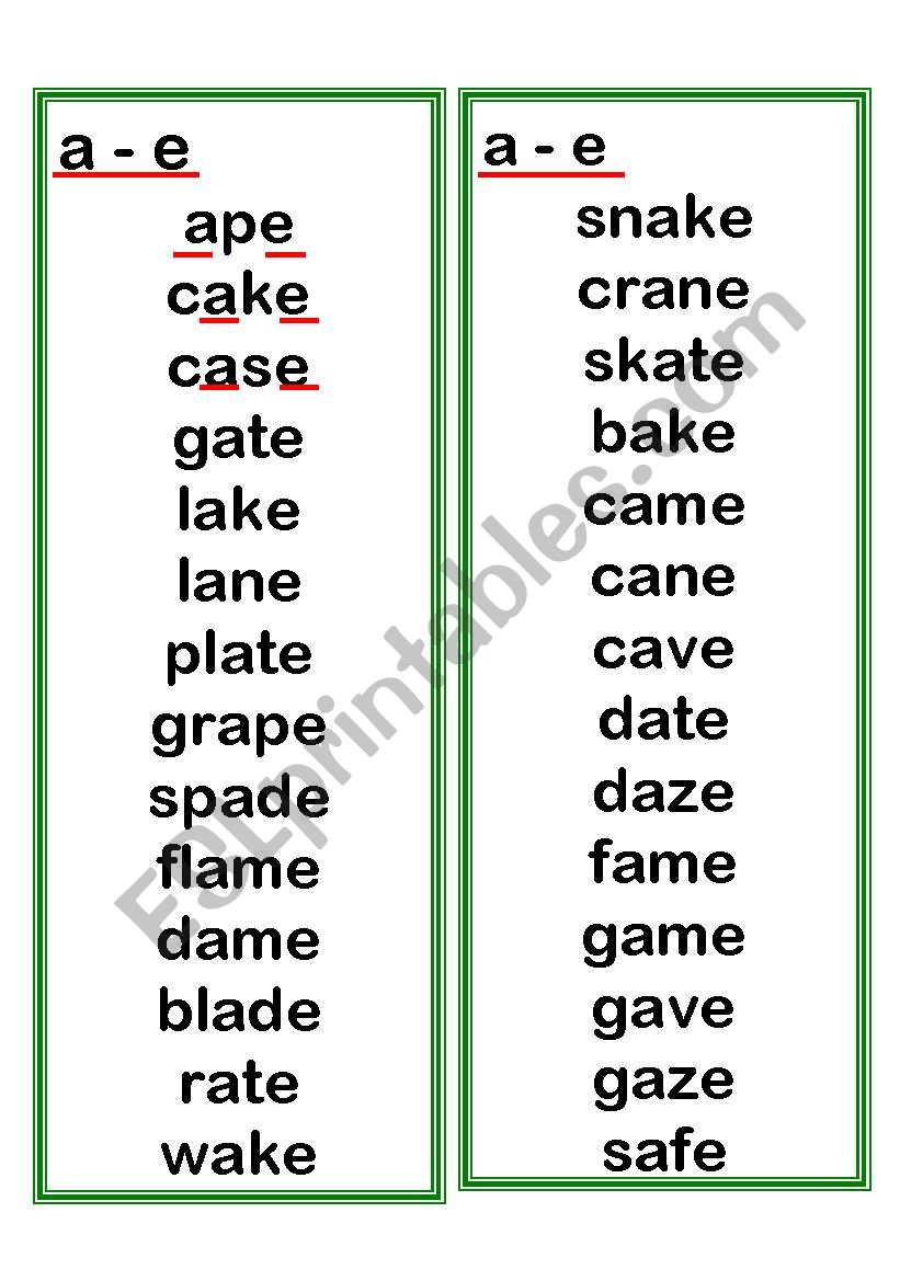 reading word families worksheet