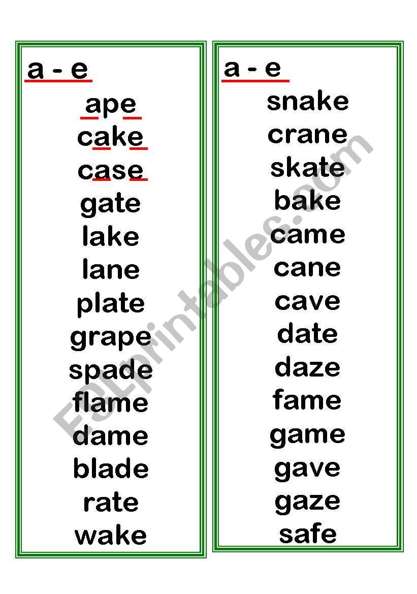 reading word families worksheet