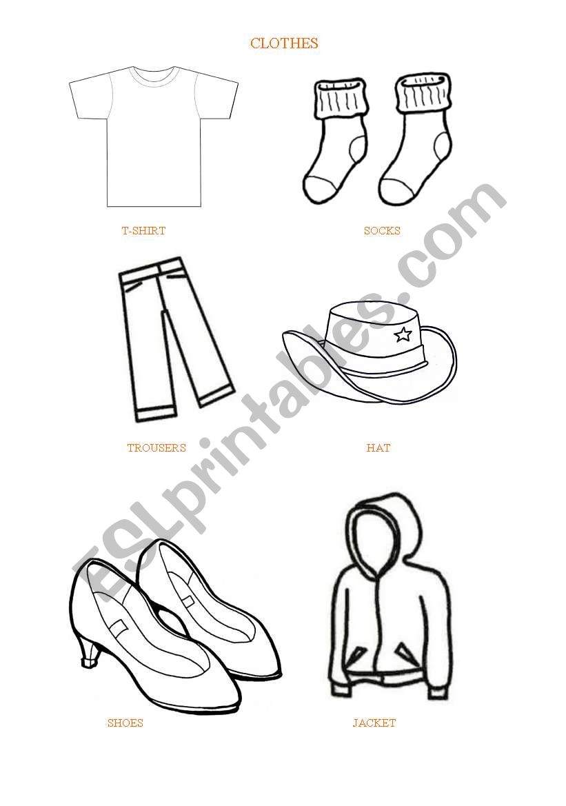 CLOTHES worksheet