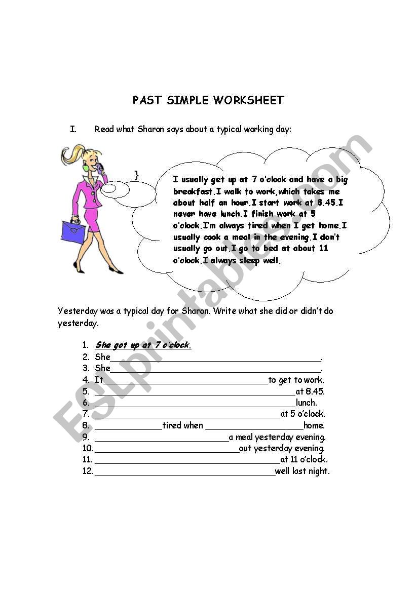 Simple Past worksheet