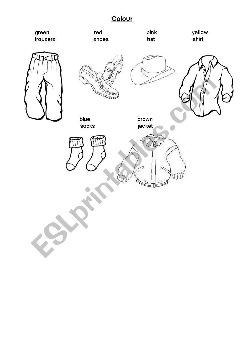Clothes worksheet
