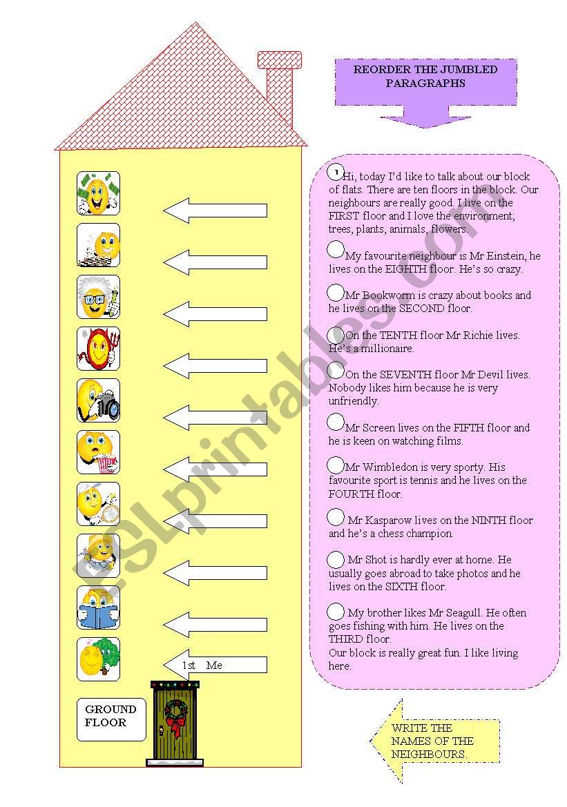 Ordinal Numbers worksheet