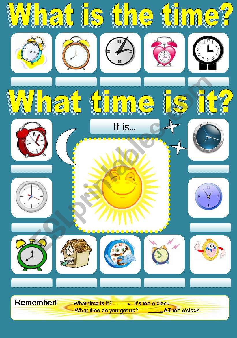 TELLING THE TIME worksheet