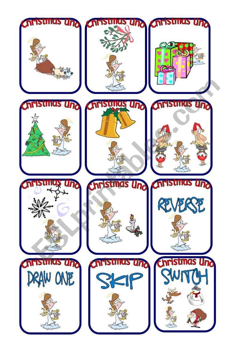 Christmas UNO (part 2 of 4) worksheet