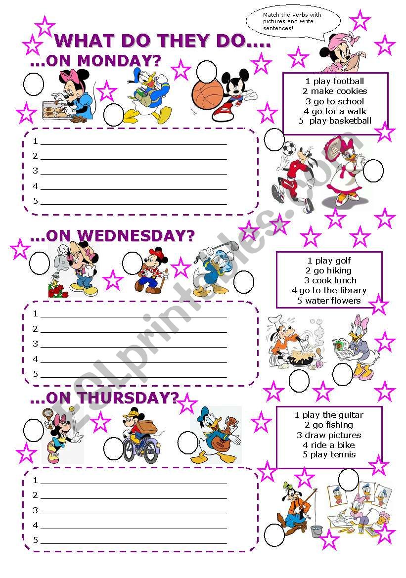 what do they do...? 2/2 worksheet