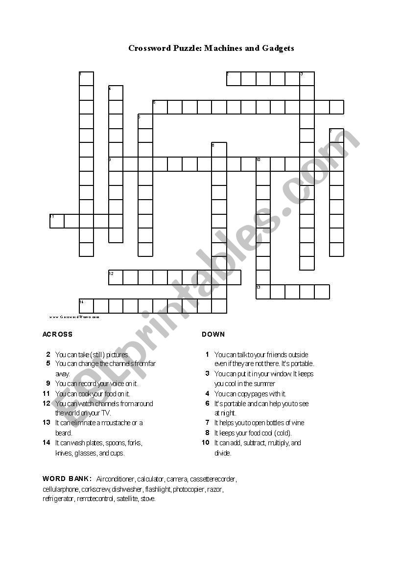 Crossword: Machines and Gadgets