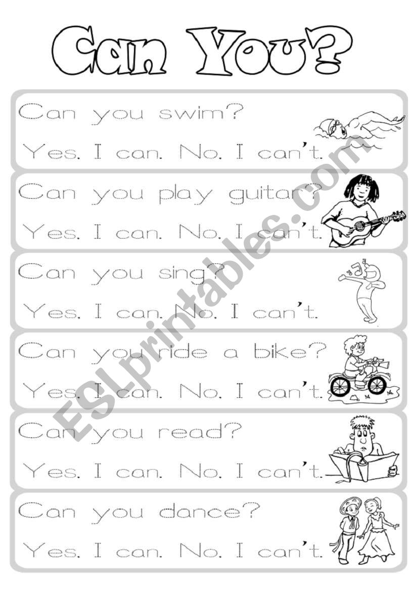 Can You? worksheet