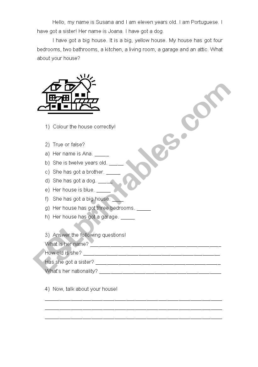 House worksheet