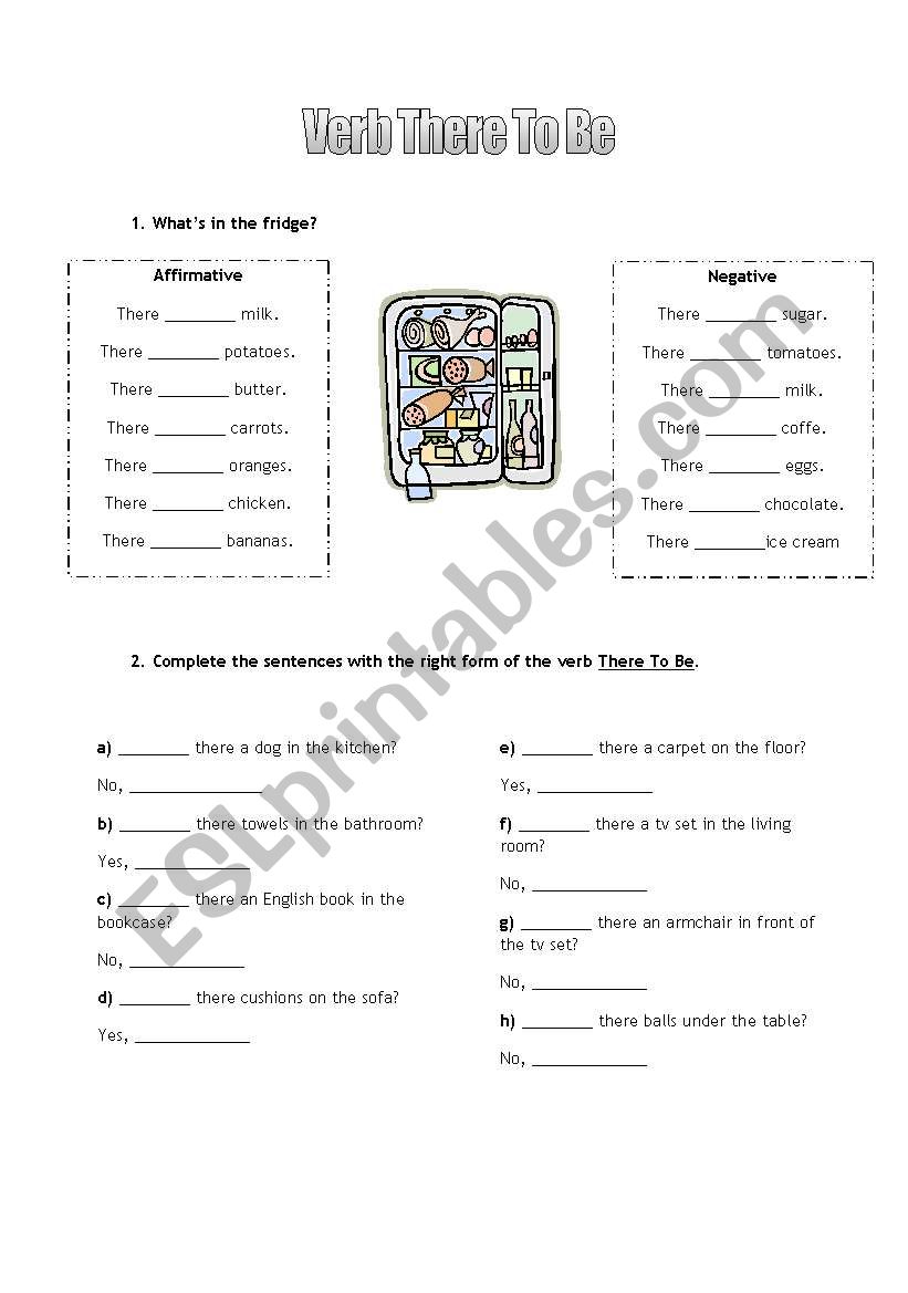 Verb There To Be worksheet