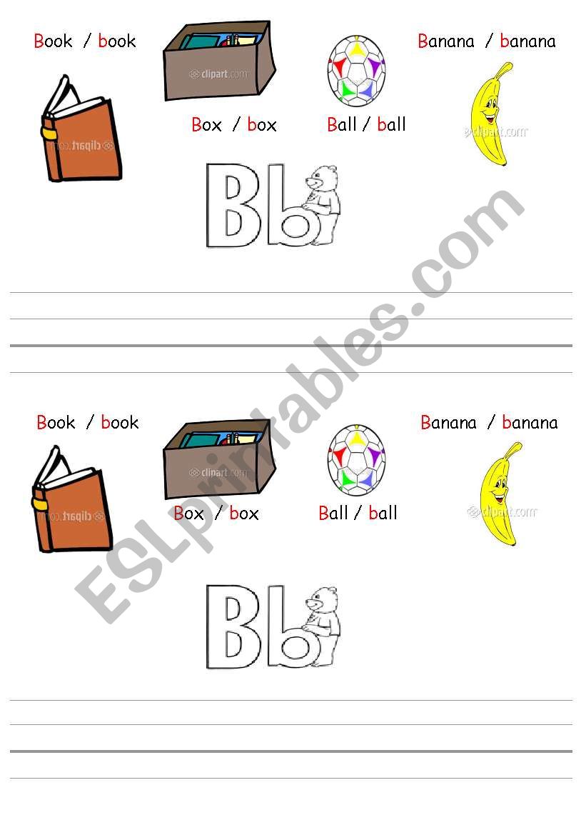 Alphabet Bb worksheet