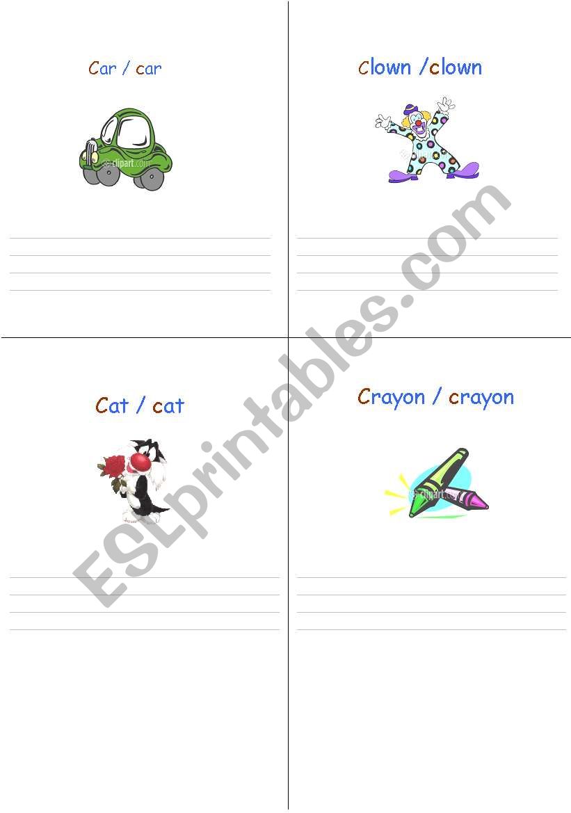 Alphabet Cc worksheet