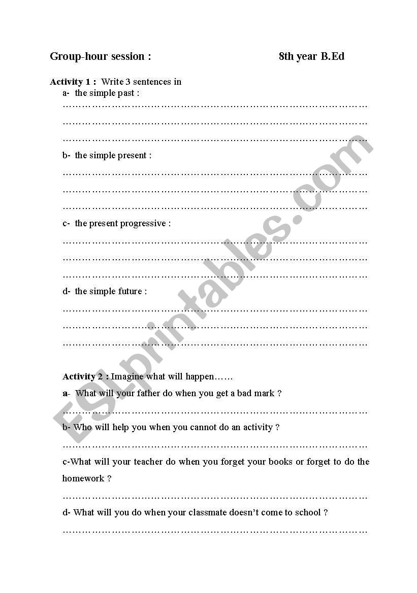 LANGUAGE worksheet