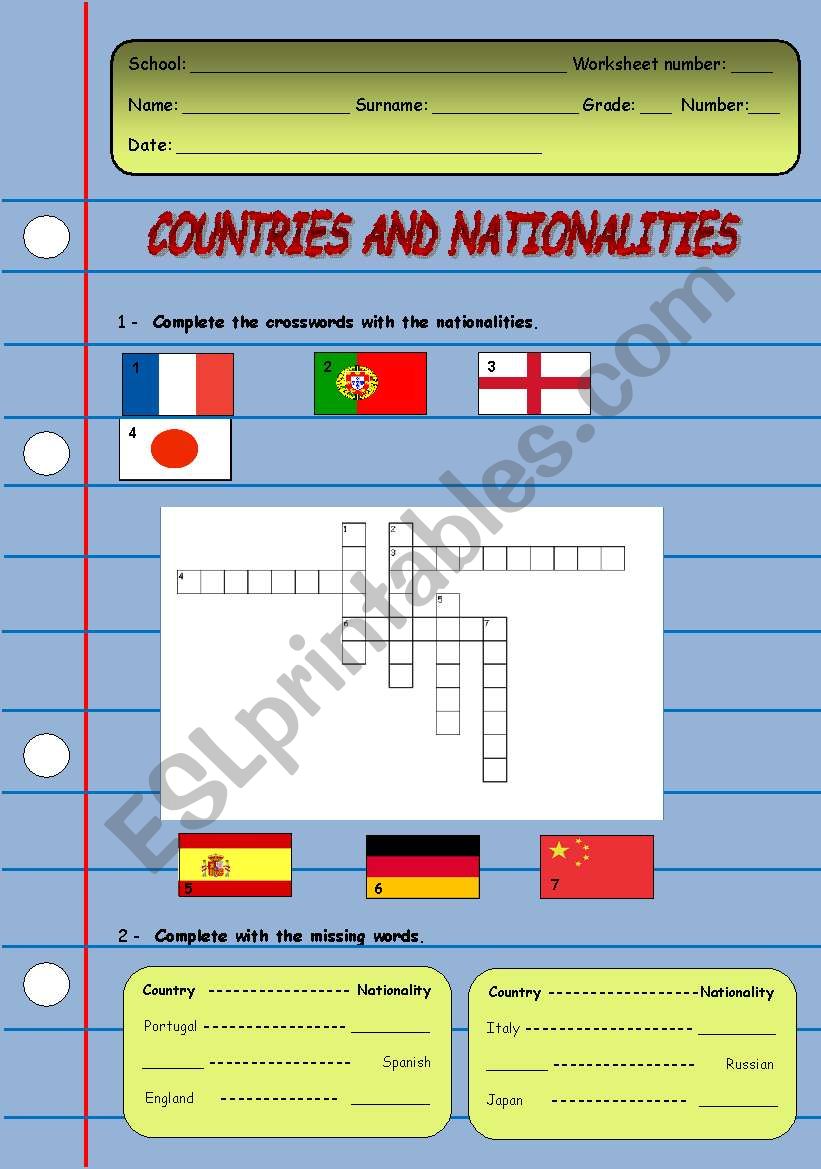 Countries and nationalities - part1