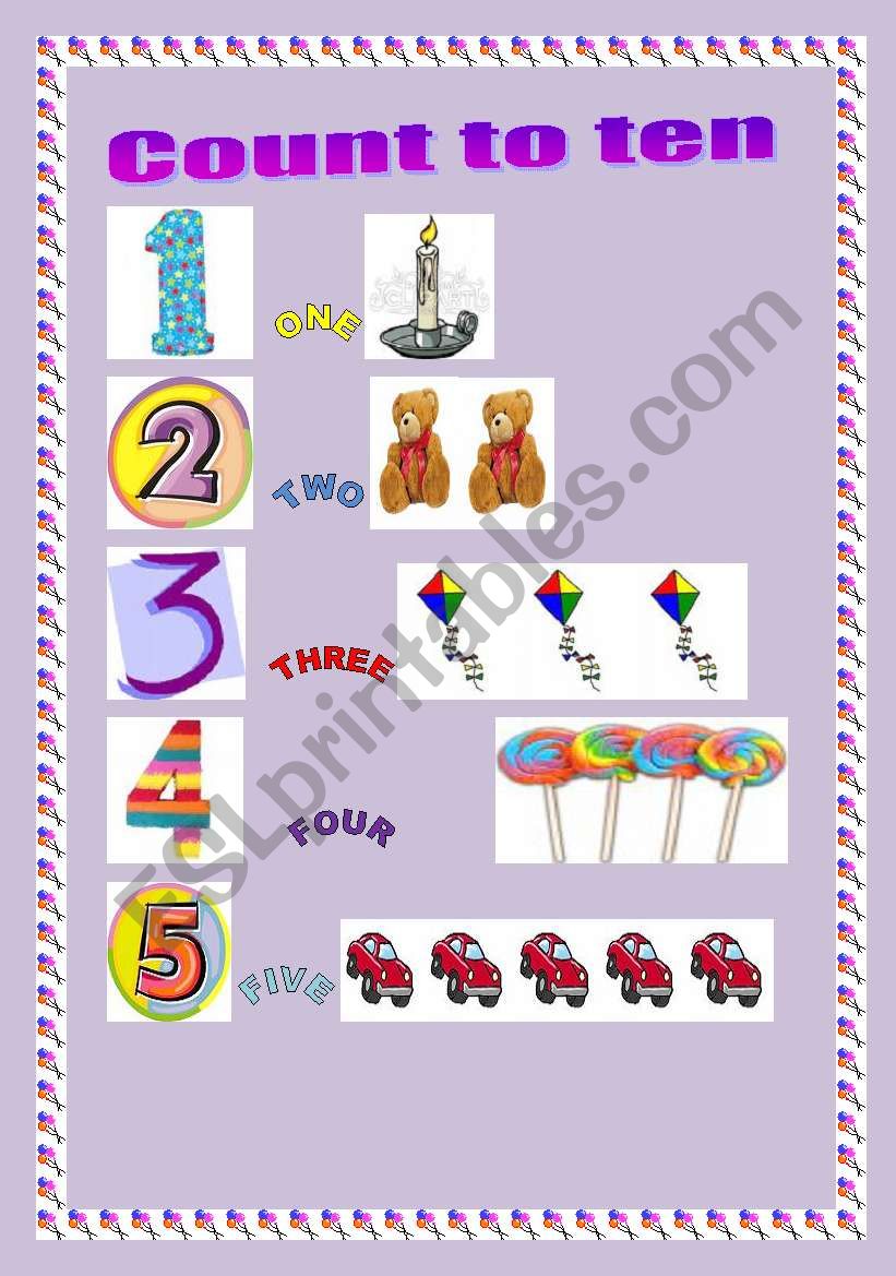 count to ten worksheet