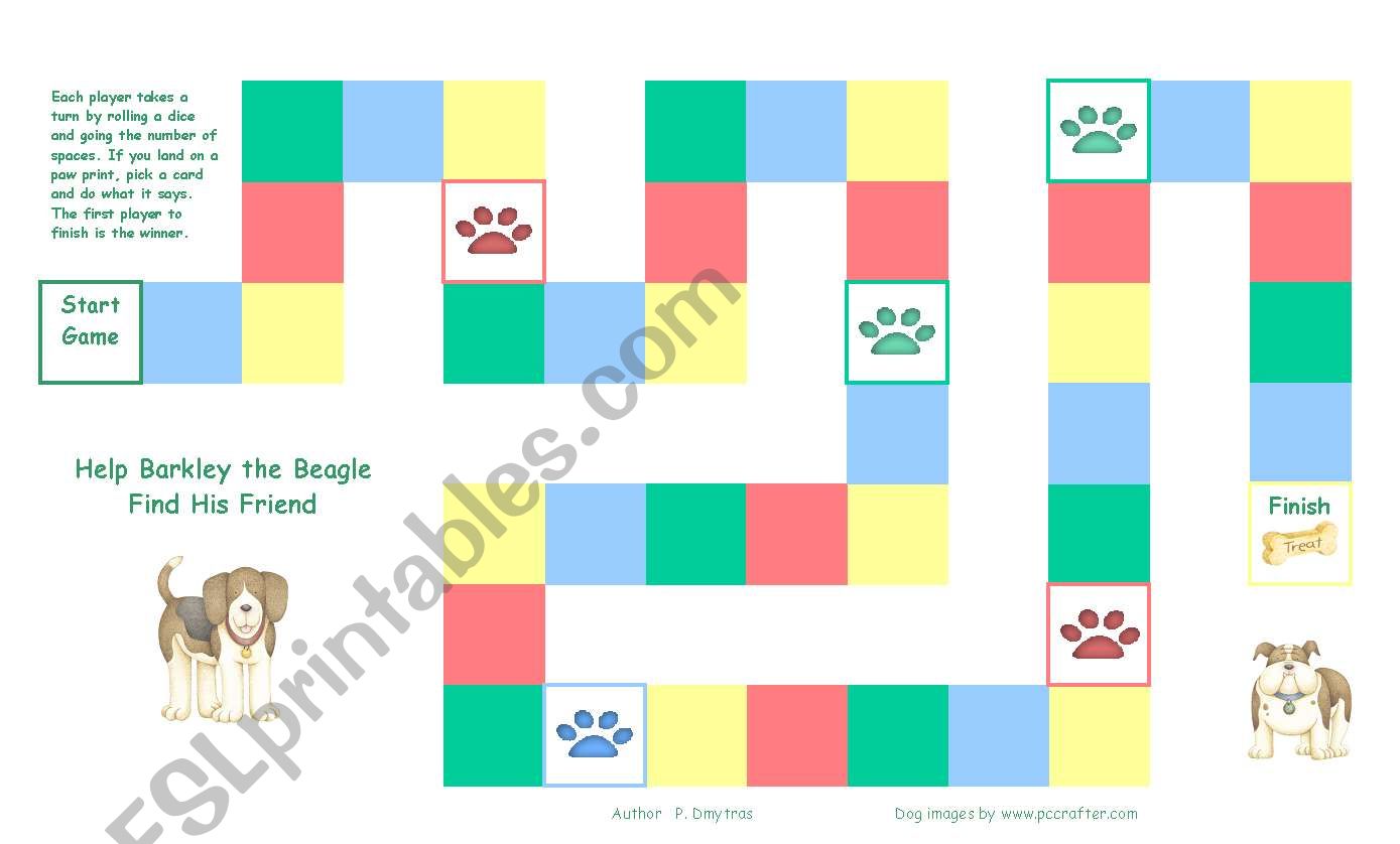 Barkley the Beagle Game worksheet