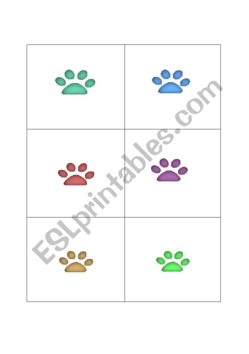 Barkley the Beagle Game Cards worksheet