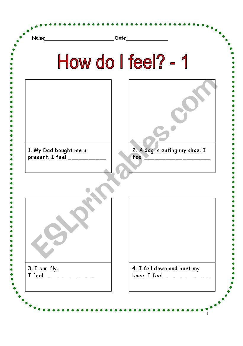 HOW DO I FEEL? (2 PAGES) worksheet
