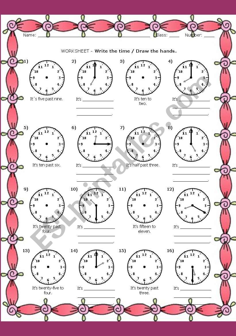 WHAT TIME IS IT?#1 worksheet