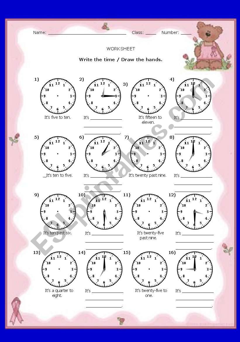 WHAT TIME IS IT? #2 worksheet
