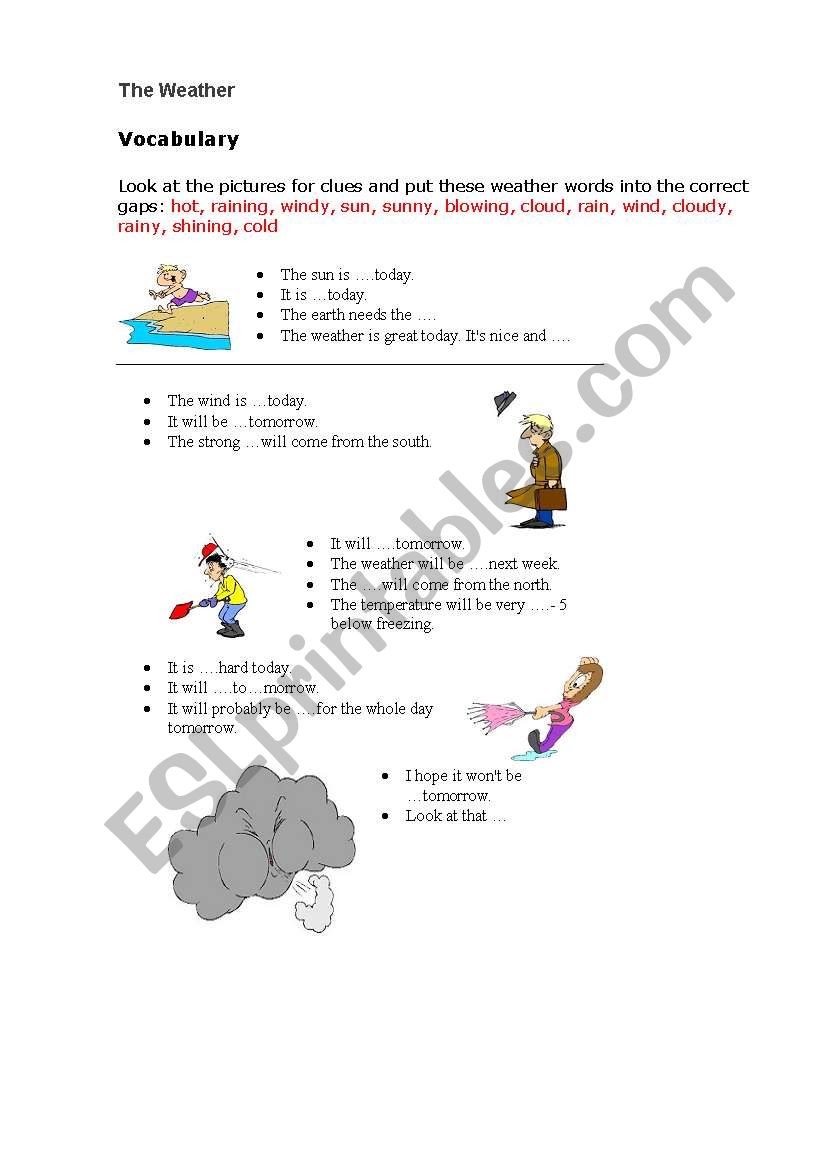 Weather worksheet