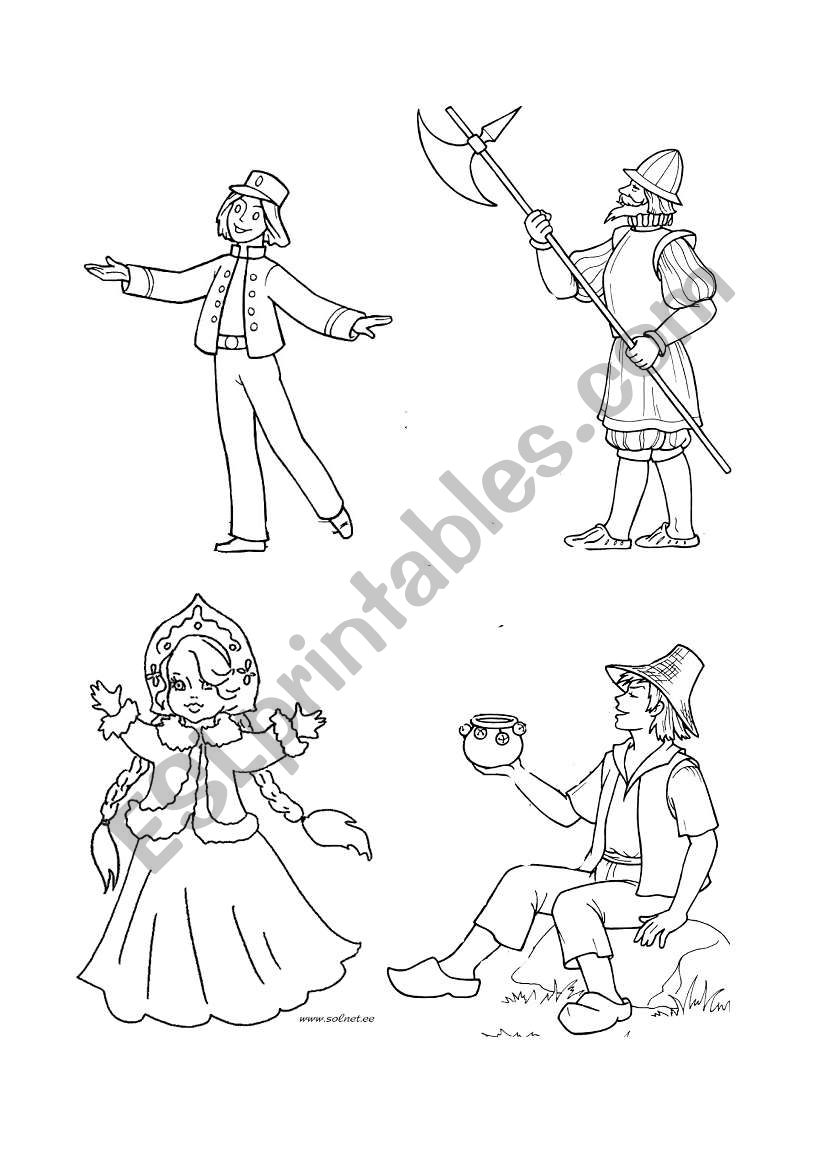 Fairy tales characters. Clothes. Part 3.