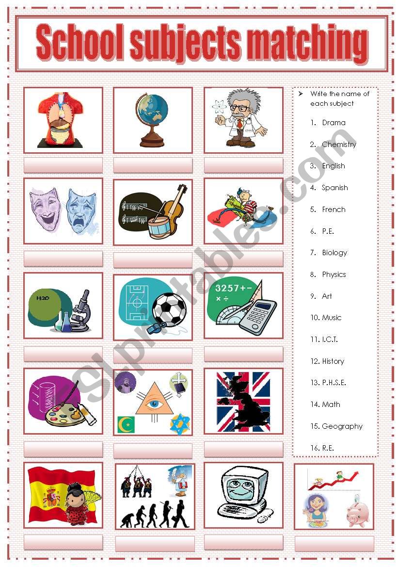 school-subjects-esl-worksheet-by-stefemma