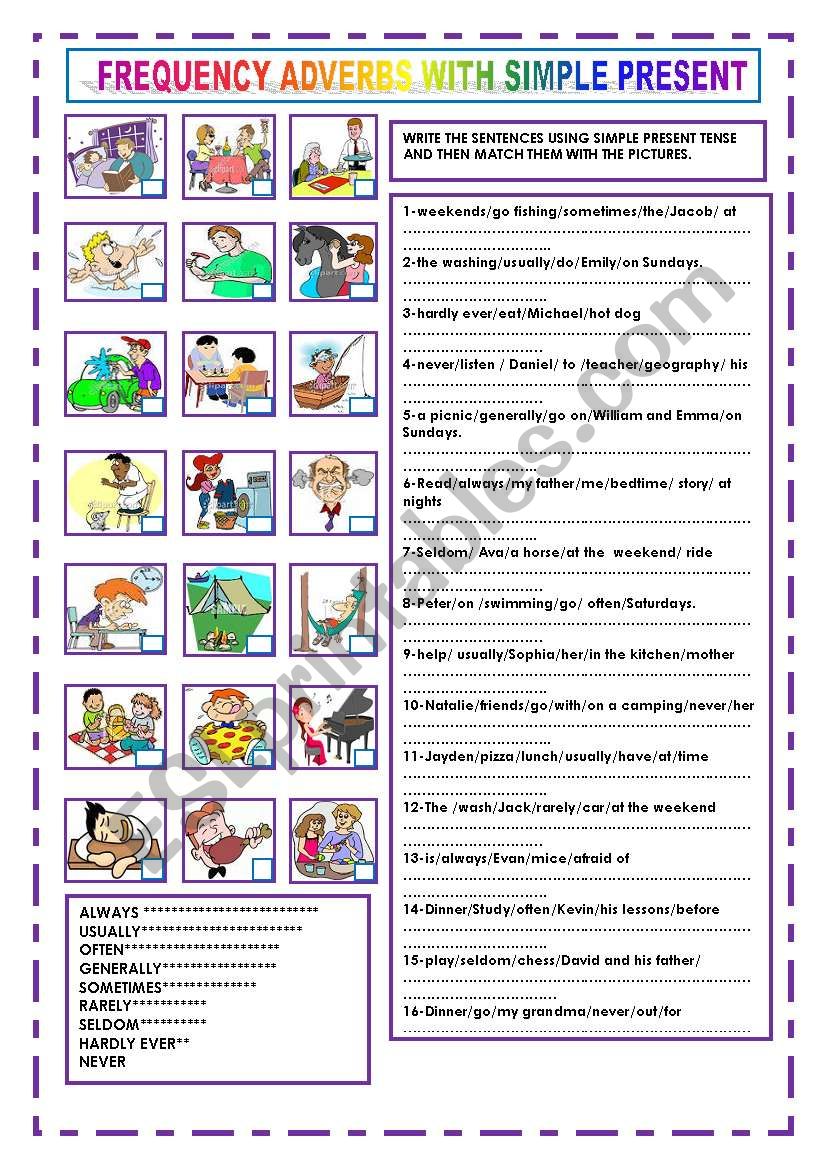 FREQUENCY ADVERBS WITH SIMPLE PRESENT