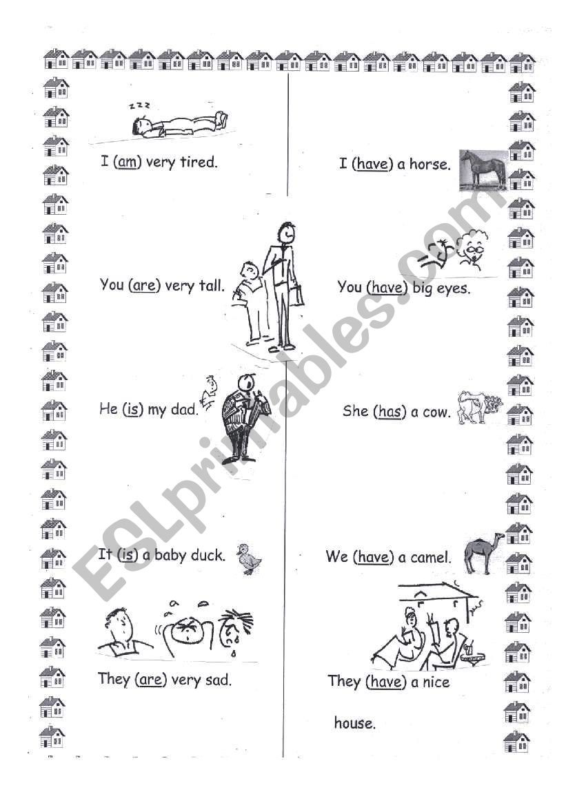verb to be &verb to have worksheet