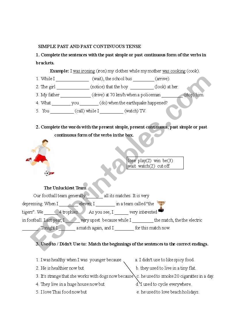 Simple Past and Past Continuous Tense- Used to