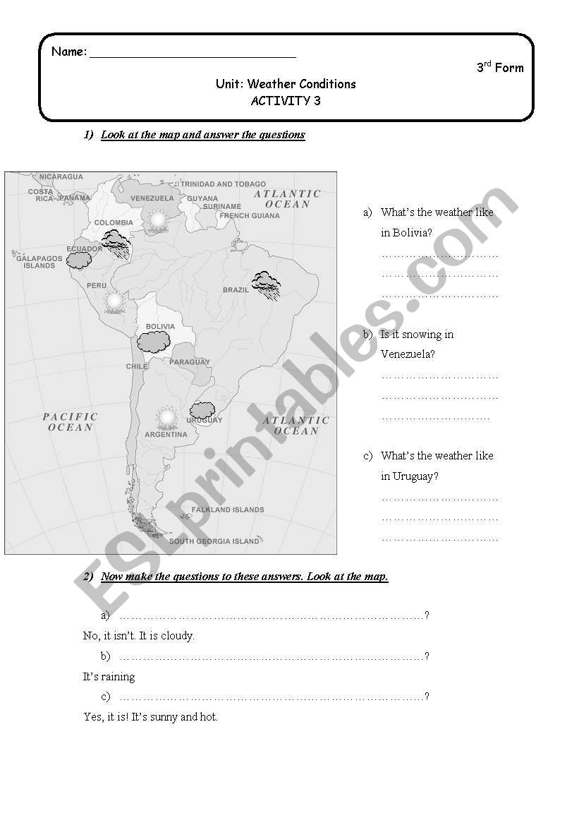 Weather Part 2 worksheet