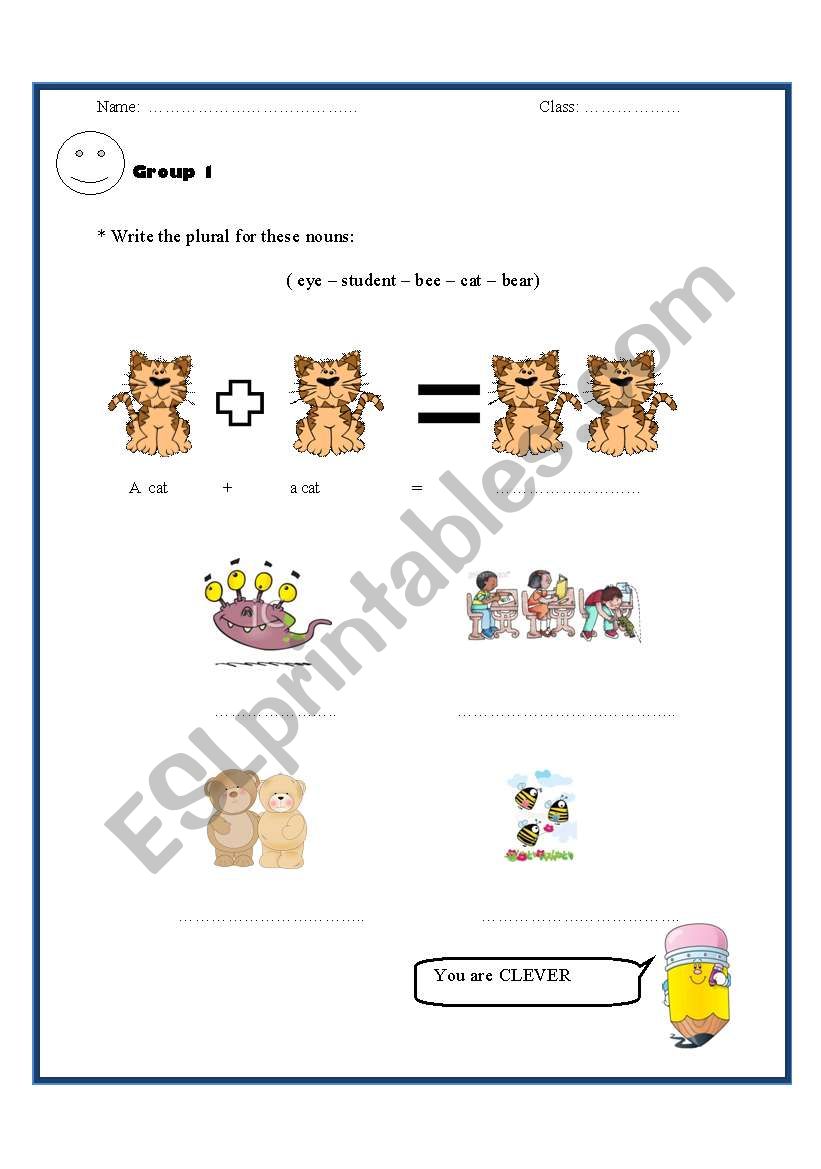 Plural s worksheet