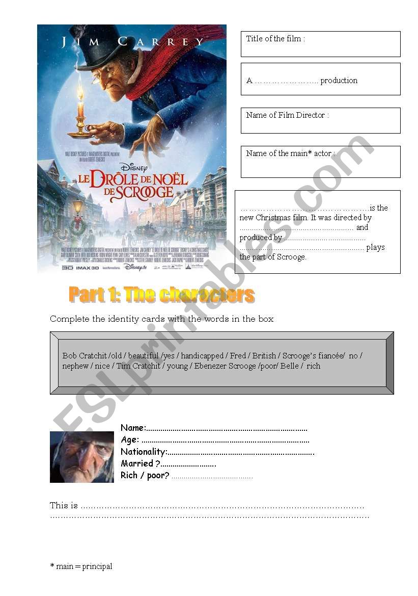 A Christmas Carol worksheet