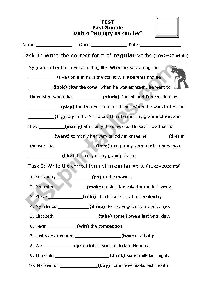 past simple worksheet