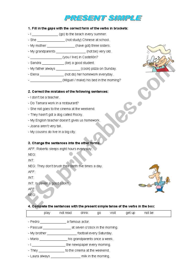 REVIEW PRESENT SIMPLE AND CONTINUOUS