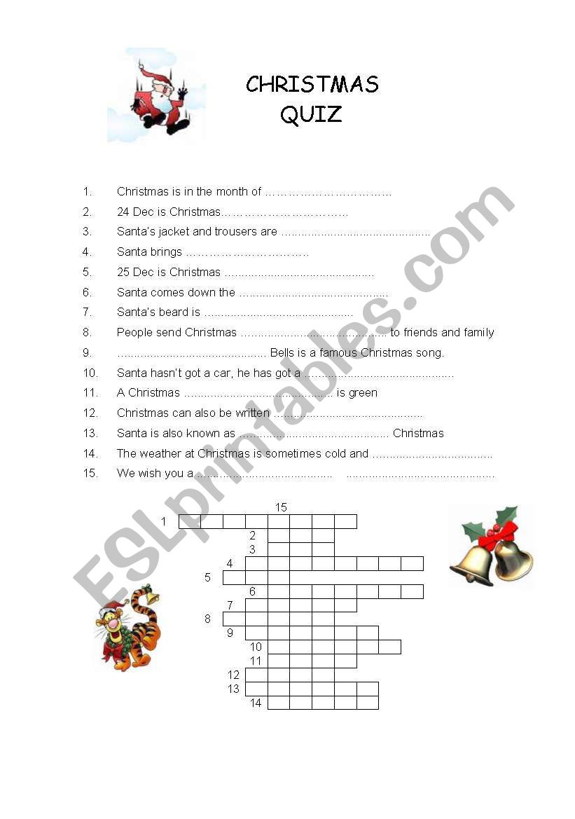 Christmas Quiz worksheet