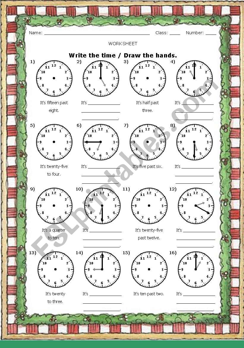 WHAT TIME IS IT? #4 worksheet