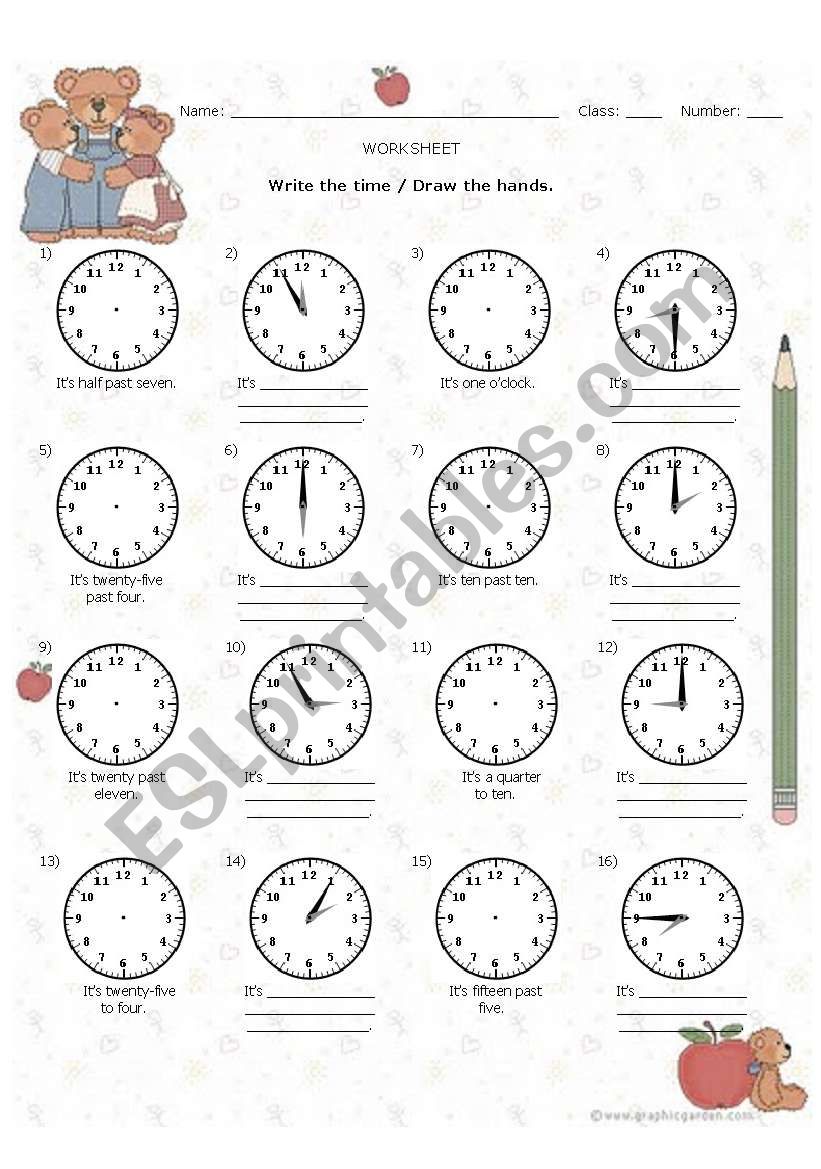 WHAT TIME IS IT? #5 worksheet