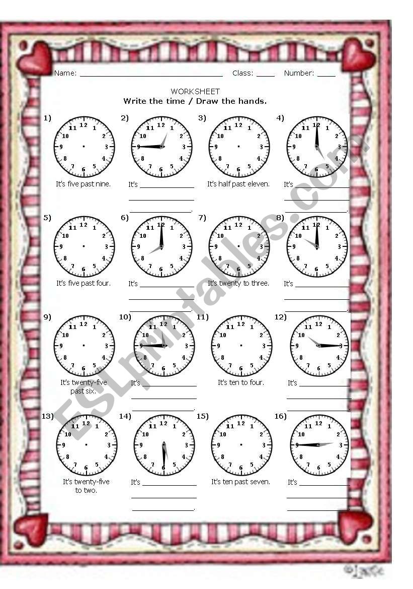 WHAT TIME IS IT? #6 worksheet