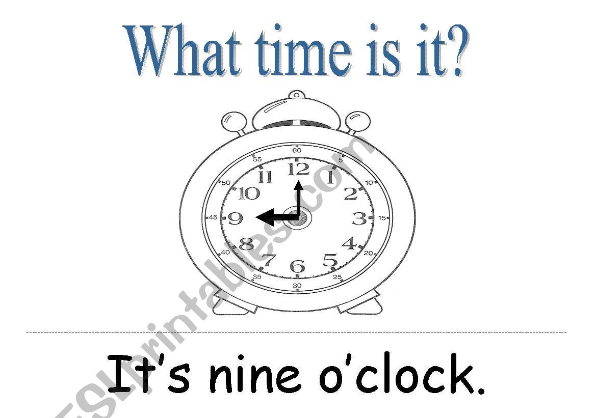 What time is it? - Flash Cards - Part A