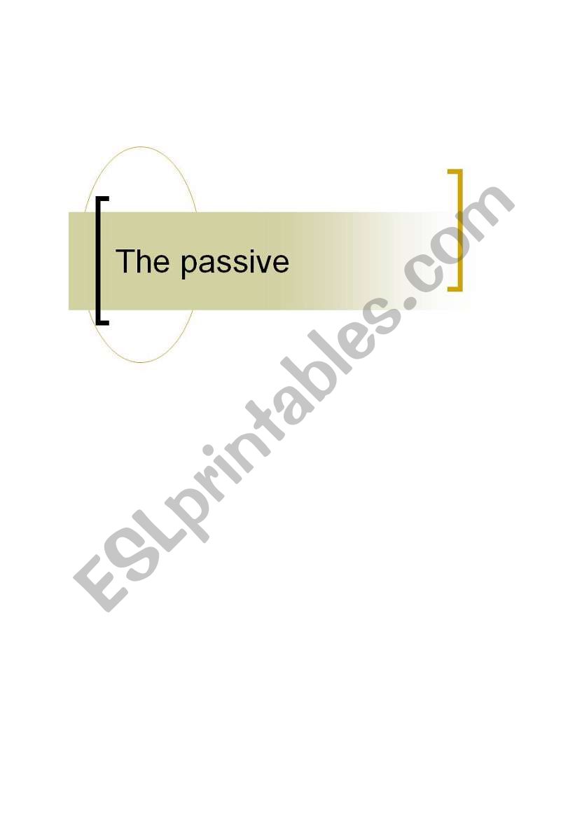 Passive voice worksheet