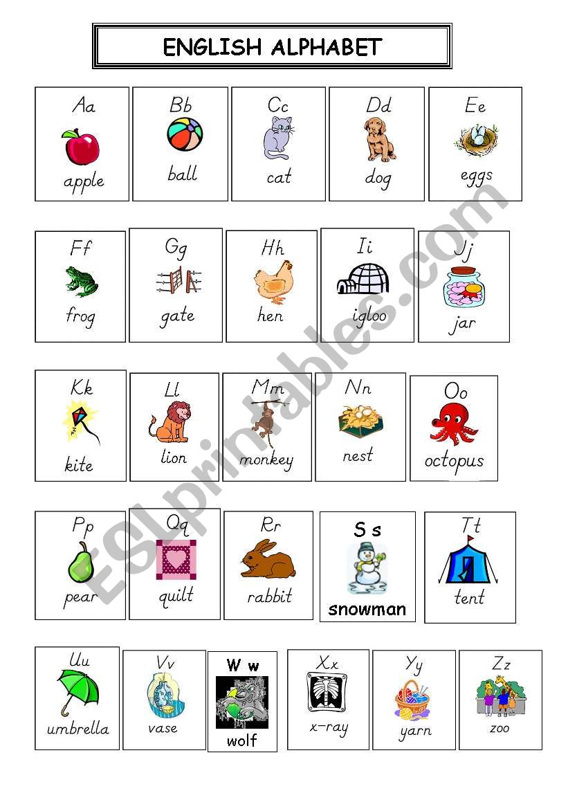 Alphabet worksheet