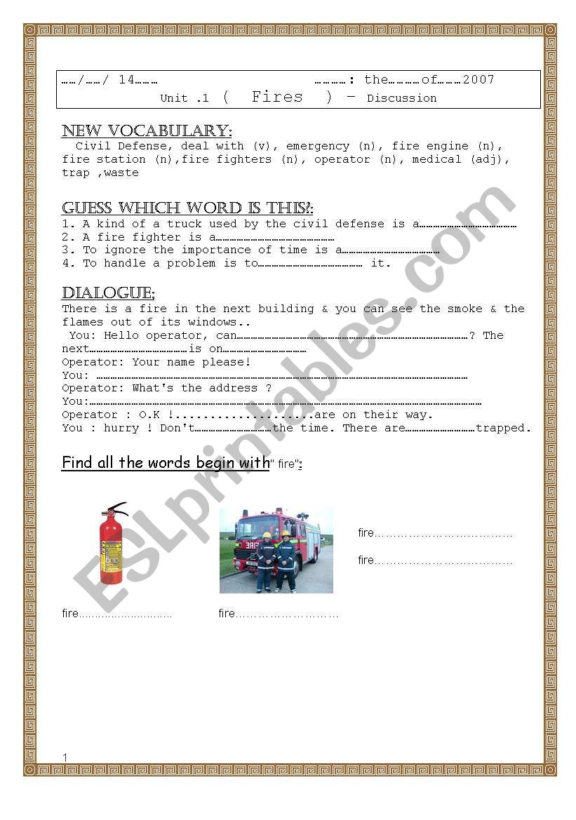 note book worksheet