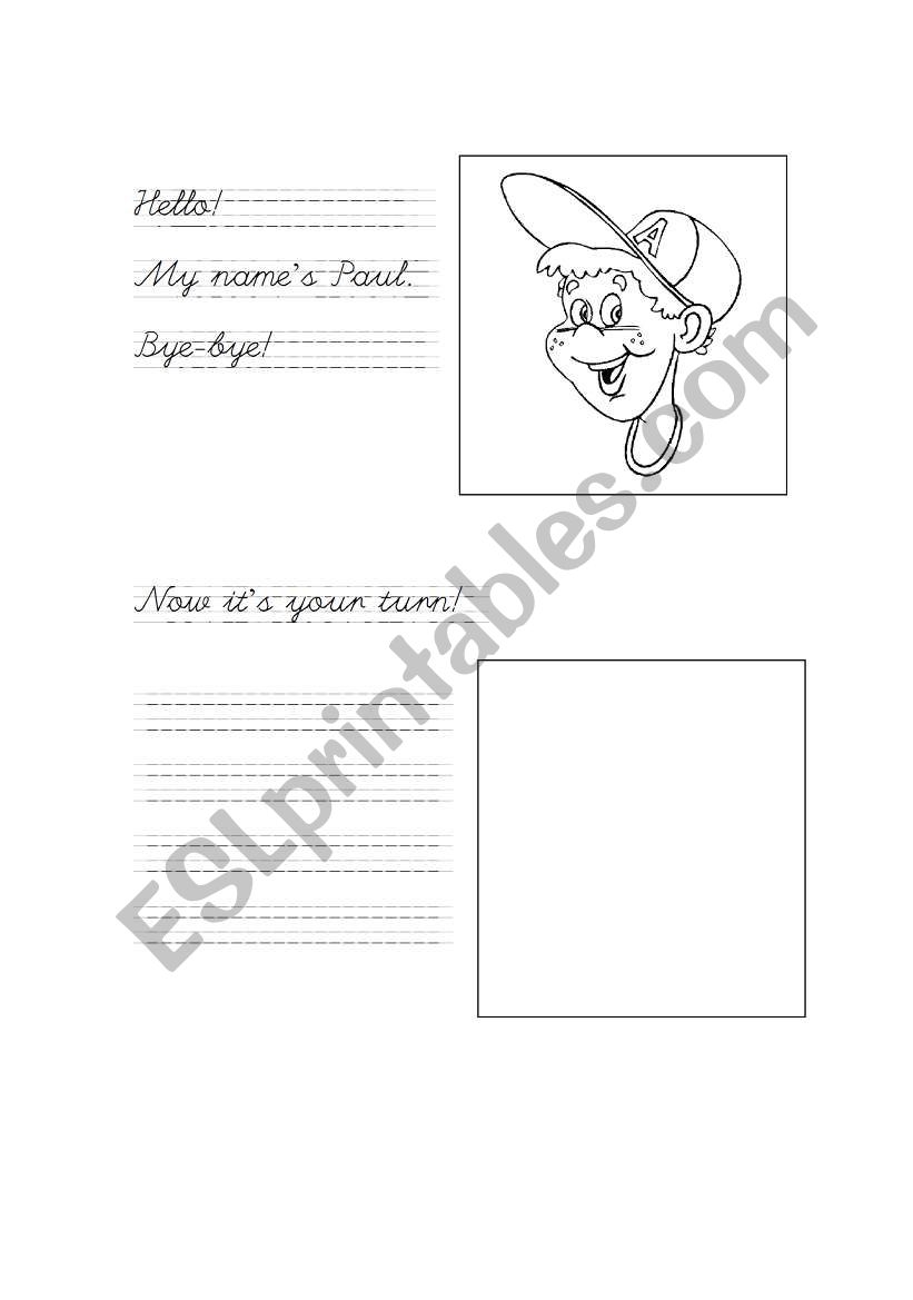 Personal Information worksheet