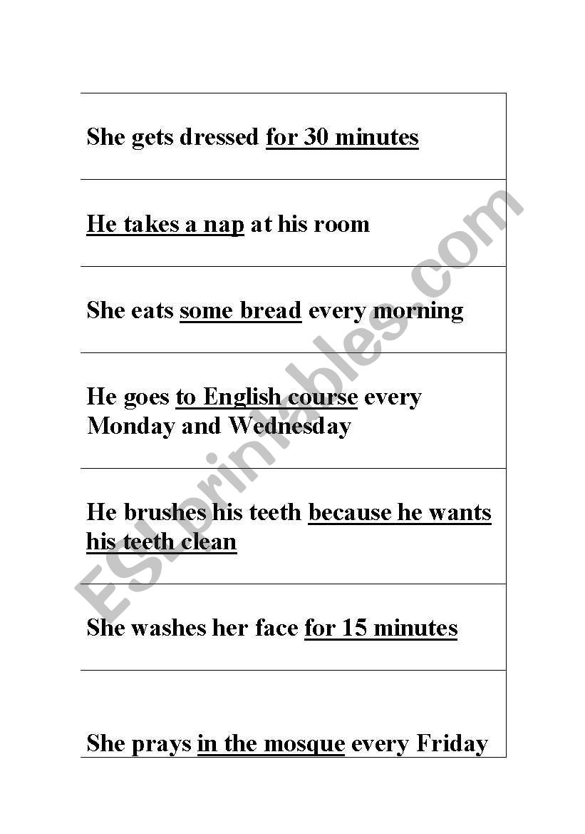 Present Tense, WH- questions worksheet