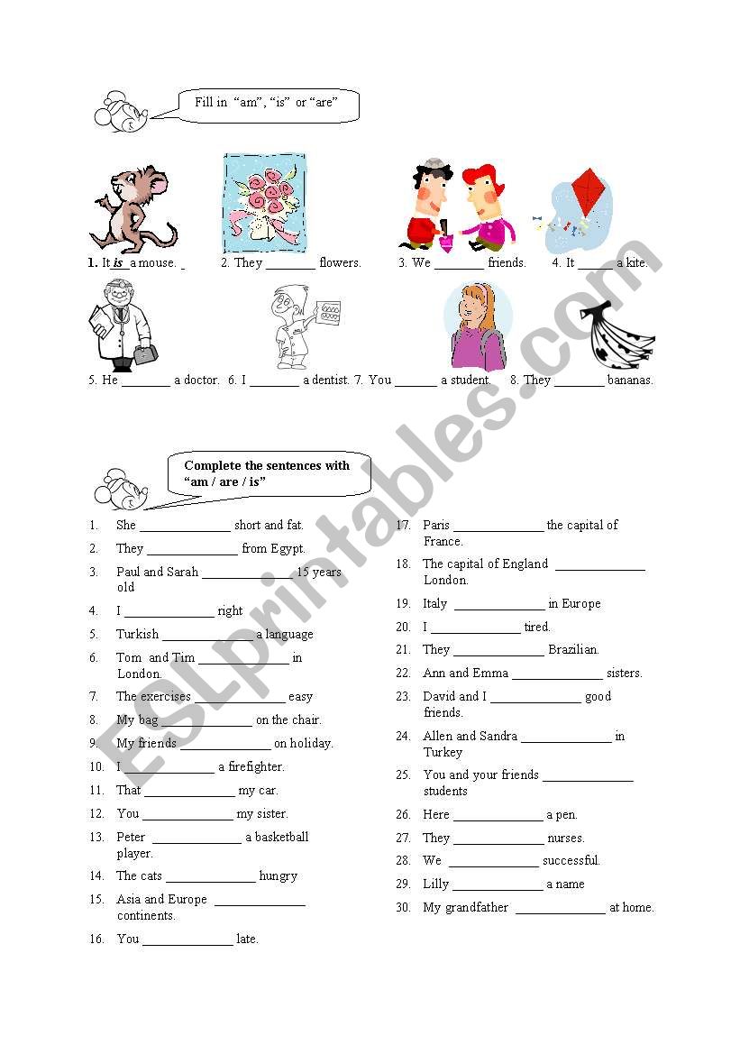 present to be worksheet