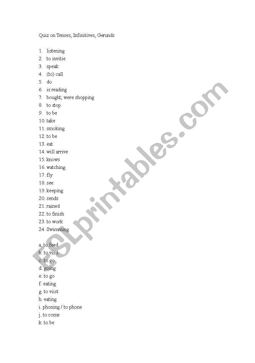 Ans worksheet