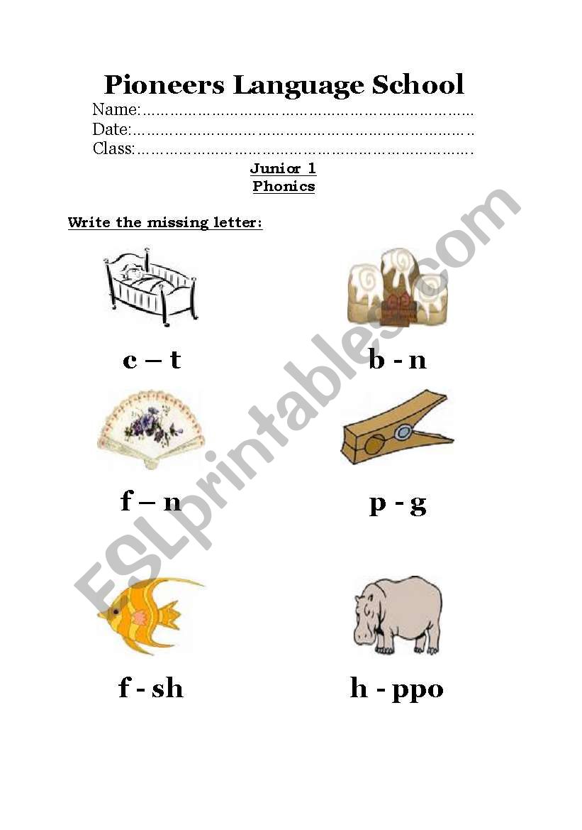 phonics worksheet