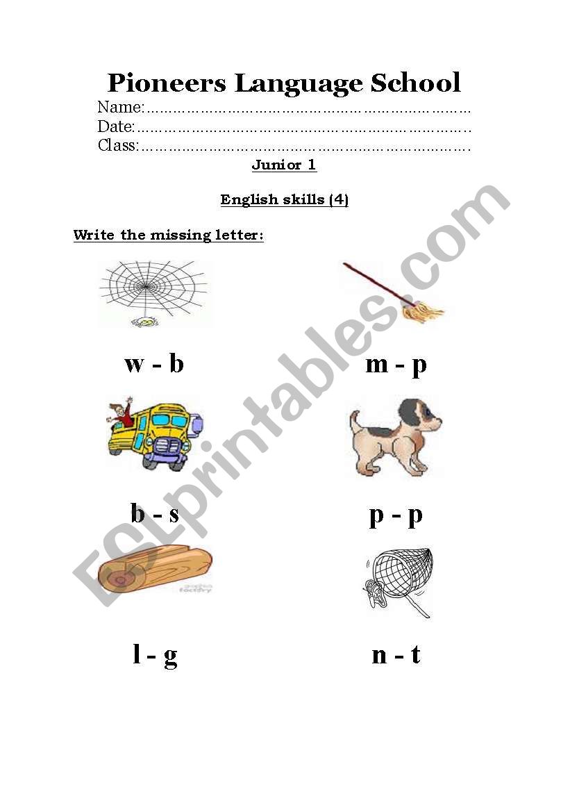 phonics worksheet